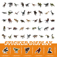 HKM-688019 Cute Waterproof Dinosaur Sticker Set – 100 PVC Adhesive Stickers (2-8cm)