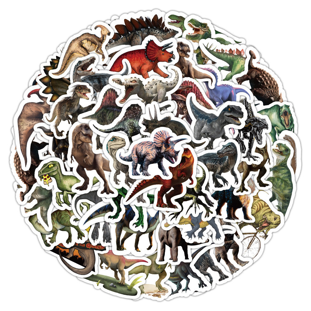 HKM-688019 Cute Waterproof Dinosaur Sticker Set – 100 PVC Adhesive Stickers (2-8cm)