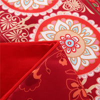 HKM-688083 Bohemian Microfiber Quilt Cover Set with Duvet Cover, Pillow Cases, and Cushion Cover