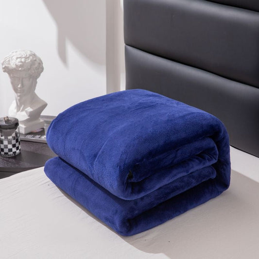 HKM-688083 Solid Color Polyester Fiber Coral Fleece Yoga Blanket - Multiple Sizes & Colors Available
