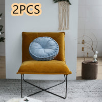 HKM-688147 Velvet Sofa Cushion - Thickened Pillow in Advanced Gray, Dark Green & Gray Blue, 45x45cm