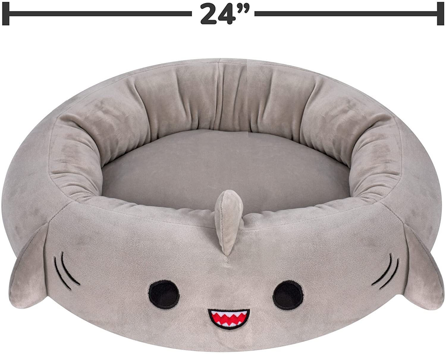 HKM-688211 Super Soft Light Gray Plush Bed Pet Pad for Dogs - 50cm, 60cm, 76cm Sizes Available