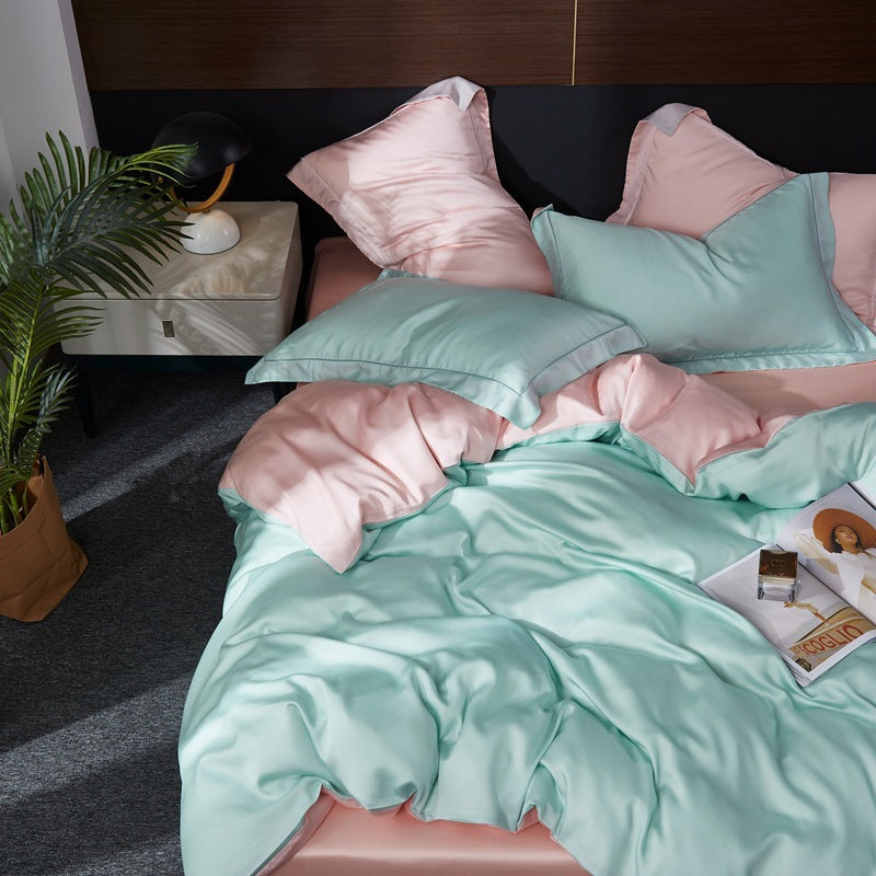 HKM-688403 Double-Sided Tencel Four-Piece Bedding Set for 1.5M-2.0M Beds in Modern Design