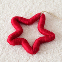 HKM-688531 Christmas Snowflakes and Stars Wool Felt Ornaments for Holiday Decor