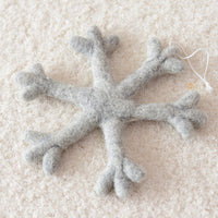 HKM-688531 Christmas Snowflakes and Stars Wool Felt Ornaments for Holiday Decor