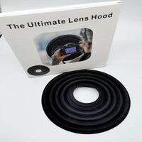HKM-688659 SLR Camera Lens Hood - Anti-Reflective Silicone Cover, 21cm Diameter, Black