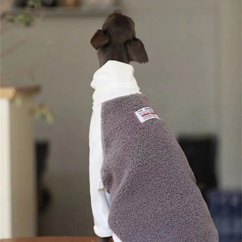 HKM-688723 Warm Fleece Dog Clothes for Small and Medium Breeds - Autumn/Winter Greyhound Accessories