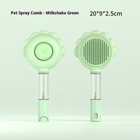 HKM-688851 2-in-1 Self-Cleaning Dog and Cat Brush with Spray Feature for Effortless Grooming and Hair Removal