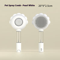 HKM-688851 2-in-1 Self-Cleaning Dog and Cat Brush with Spray Feature for Effortless Grooming and Hair Removal