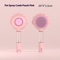HKM-688851 2-in-1 Self-Cleaning Dog and Cat Brush with Spray Feature for Effortless Grooming and Hair Removal