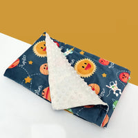 HKM-688851 Flamingo Print Fleece Baby Blanket for Newborns – Soft Flannel and Foam Fleece Stroller Wrap, 75x120cm