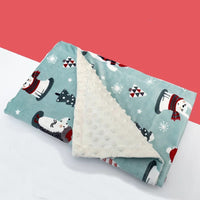 HKM-688851 Flamingo Print Fleece Baby Blanket for Newborns – Soft Flannel and Foam Fleece Stroller Wrap, 75x120cm