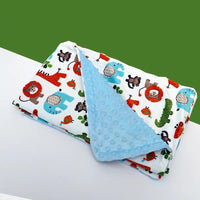 HKM-688851 Flamingo Print Fleece Baby Blanket for Newborns – Soft Flannel and Foam Fleece Stroller Wrap, 75x120cm