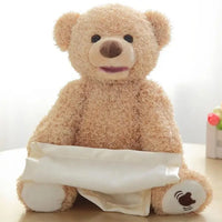 HKM-688915 Electric Musical Peekaboo Bear Plush Toy - Talking and Interactive Stuffed Animal for Kids