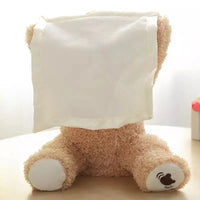 HKM-688915 Electric Musical Peekaboo Bear Plush Toy - Talking and Interactive Stuffed Animal for Kids