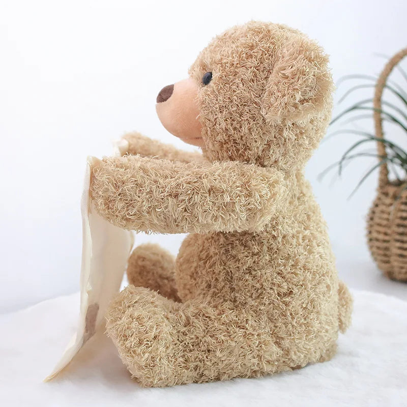 KTX-688915 Electric Musical Peekaboo Bear Plush Toy - Talking and Interactive Stuffed Animal for Kids