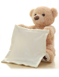 HKM-688915 Electric Musical Peekaboo Bear Plush Toy - Talking and Interactive Stuffed Animal for Kids