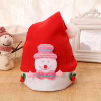 HKM-689043 Children's Christmas Hat in Felt and Coral Velvet - Elk, Snowman, Bear & More Styles