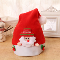 HKM-689043 Children's Christmas Hat in Felt and Coral Velvet - Elk, Snowman, Bear & More Styles