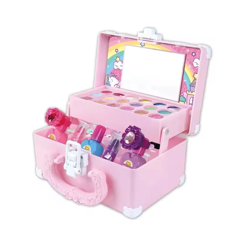 HKM-689043 Girls Real Makeup Kit for Kids - Fun and Creative Playset for Ages 2 to 13