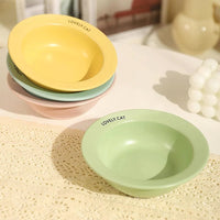 HKM-689107 Cat Ceramic Bowl with High Foot Acrylic Rack in Multiple Colors