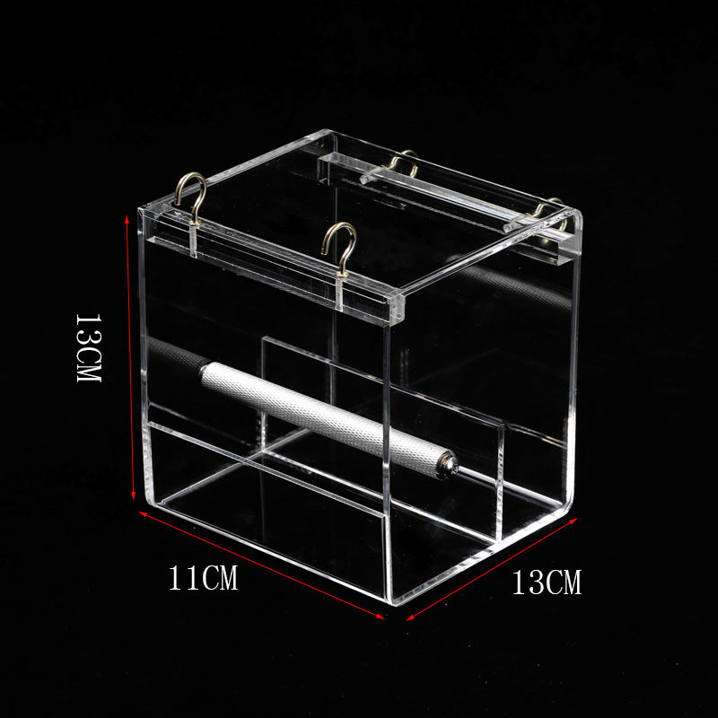HKM-689171 Acrylic Bird Feeder Box for Small to Large Parrots - Non-Toxic, Lightweight Design