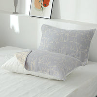 HKM-689235 Cotton Gauze Pillow Cases with Cartoon Cat Design in Various Colors and Sets