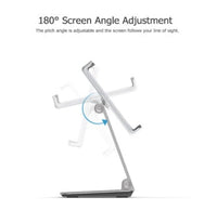HKM-689299 Adjustable Aluminum Alloy Phone and Tablet Stand, Foldable and Portable for 4-14 Inch Devices