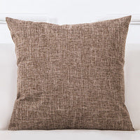 HKM-689299 Solid Color Linen Sofa Pillowcase with PP Cotton Filling - Modern Simple Design