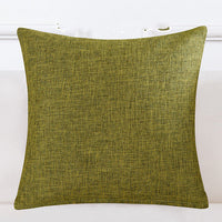 HKM-689299 Solid Color Linen Sofa Pillowcase with PP Cotton Filling - Modern Simple Design