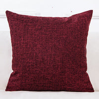 HKM-689299 Solid Color Linen Sofa Pillowcase with PP Cotton Filling - Modern Simple Design