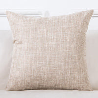 HKM-689299 Solid Color Linen Sofa Pillowcase with PP Cotton Filling - Modern Simple Design