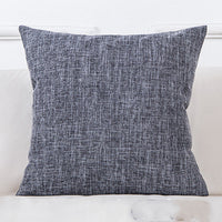 HKM-689299 Solid Color Linen Sofa Pillowcase with PP Cotton Filling - Modern Simple Design