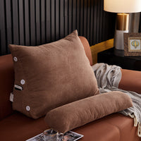 HKM-689363 Plush Lumbar Support Backrest Pillow for Living Room Sofa and Bed
