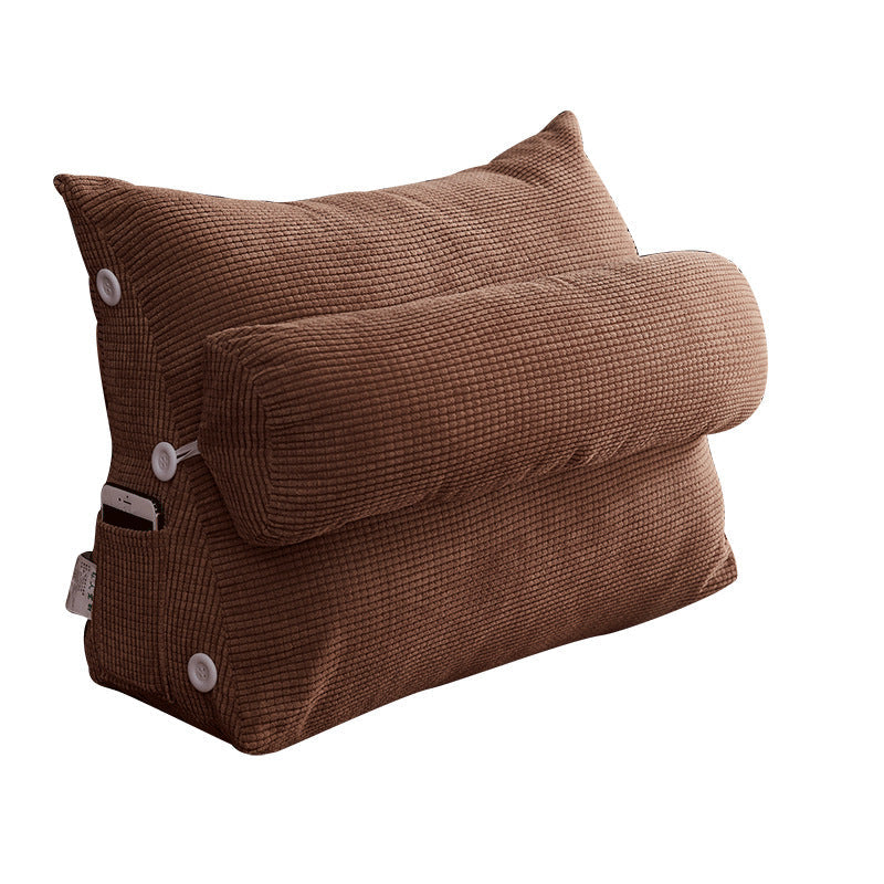HKM-689363 Plush Lumbar Support Backrest Pillow for Living Room Sofa and Bed