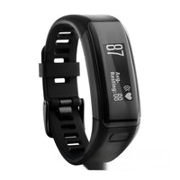 HKM-689747 Silicone Replacement Wristband for Smart Athletic Bracelet - Black