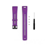 HKM-689747 Silicone Replacement Wristband for Smart Athletic Bracelet - Black