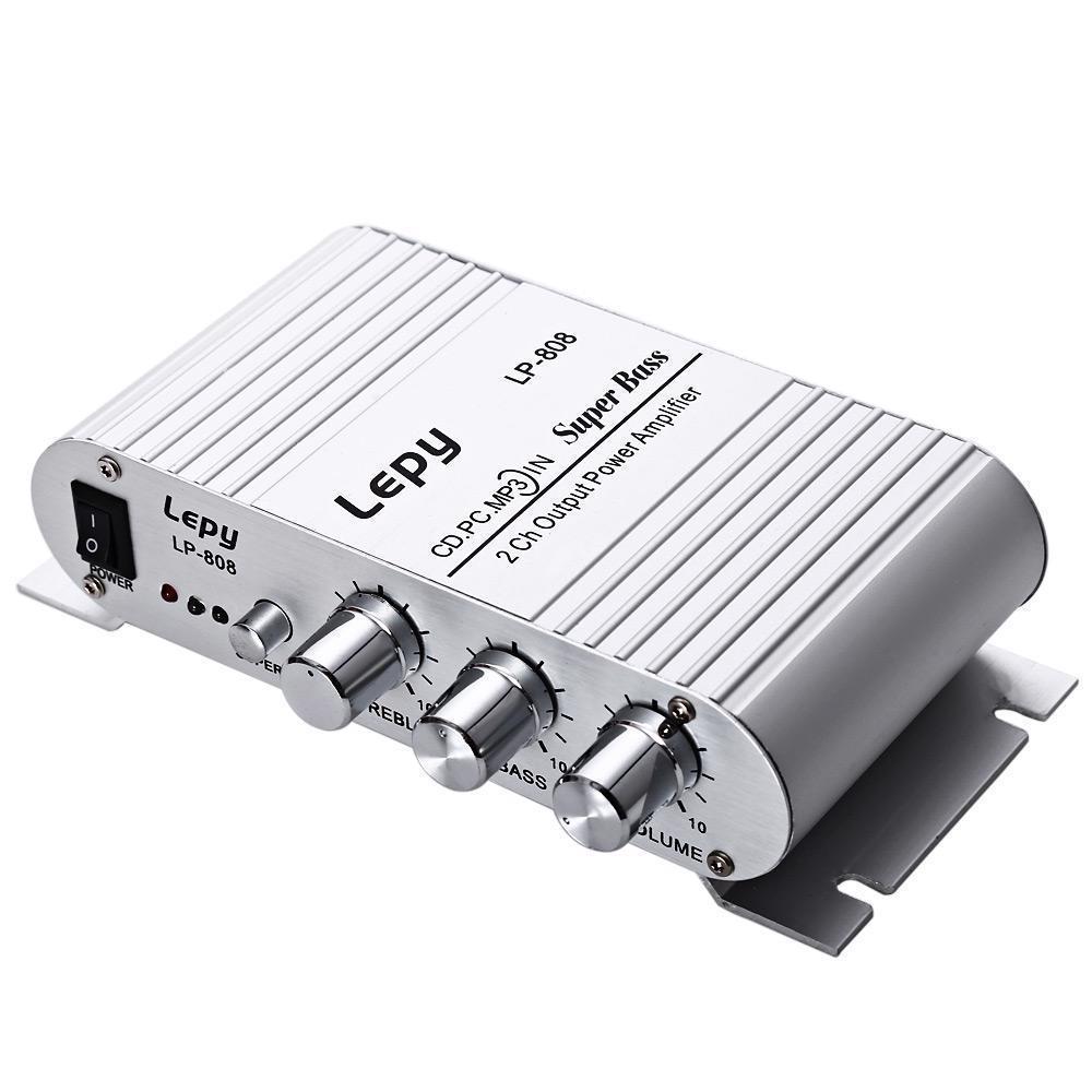 HKM-689939 Dual Channel HIFI Aluminum Alloy Amplifier Woofer for Car and Motorboat - Model LP-808, 20W Power