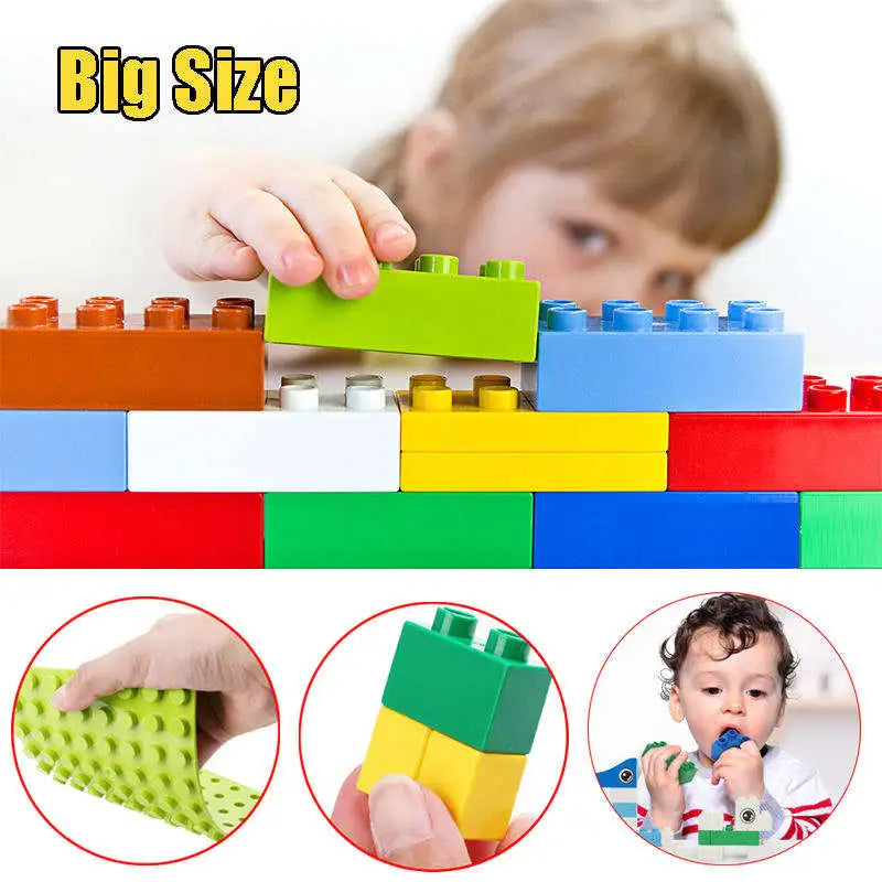 KTX-690067 Big Size Marble Race Run Building Blocks Set - 140pcs Maze Track with Plastic Funnels for Creative DIY Play