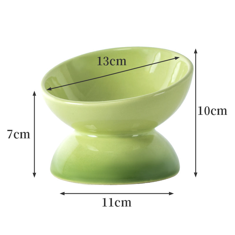 HKM-690259 Ceramic Cat Bowl with Anti-Overturn Design for Comfort and Stability