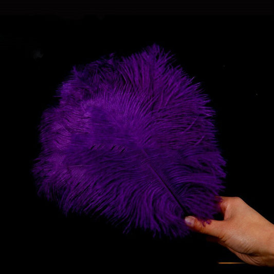 HKM-690515 Purple Ostrich Feather - Elegant Wedding Decoration Accessory, 15-75cm Lengths