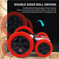 HKM-690643 4WD 2.4GHz Radio Control Stunt Car with 360 Degree Spins and Flips, Double-Sided High Speed, Off-Road Drift Vehicle