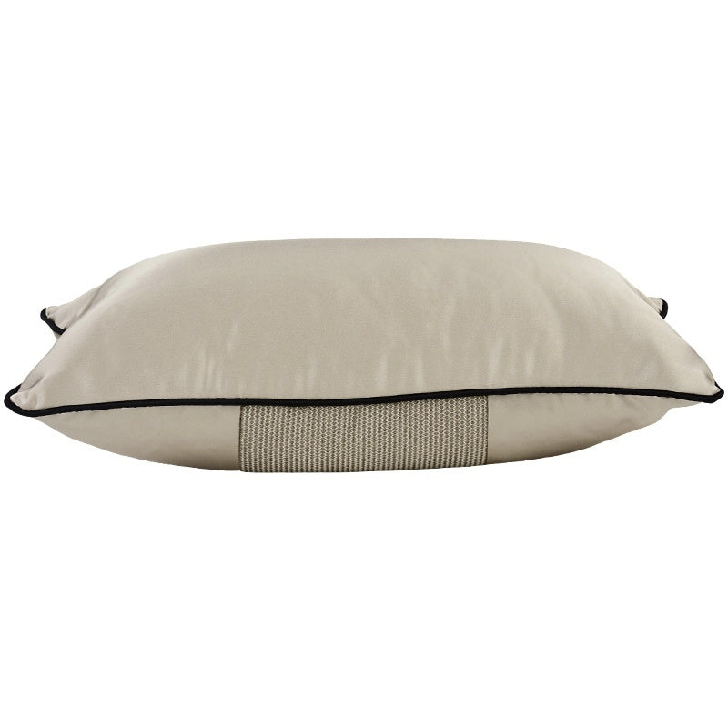 HKM-690771 Modern Rectangular Beige and Brown Pillow Cover for Living Room or Bedroom - 30x50cm