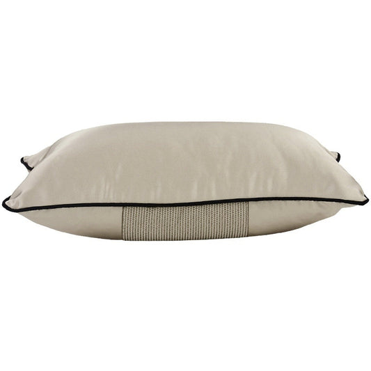 HKM-690771 Modern Rectangular Beige and Brown Pillow Cover for Living Room or Bedroom - 30x50cm