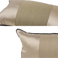 HKM-690771 Modern Rectangular Beige and Brown Pillow Cover for Living Room or Bedroom - 30x50cm