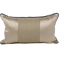 HKM-690771 Modern Rectangular Beige and Brown Pillow Cover for Living Room or Bedroom - 30x50cm
