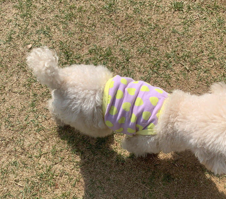HKM-690835 Summer Cat and Dog Sling Vest in Purple and Pink, Breathable Design for Pet Comfort
