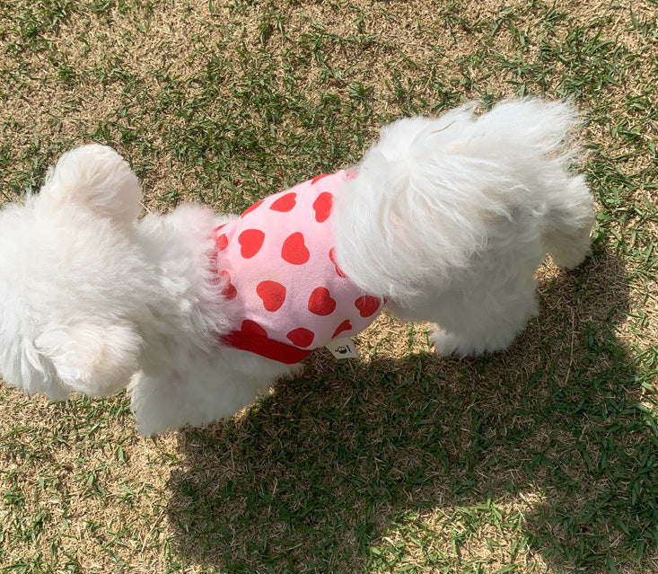 HKM-690835 Summer Cat and Dog Sling Vest in Purple and Pink, Breathable Design for Pet Comfort