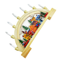HKM-690835 Wooden LED Bridge Lamp Decoration for Christmas Ambience