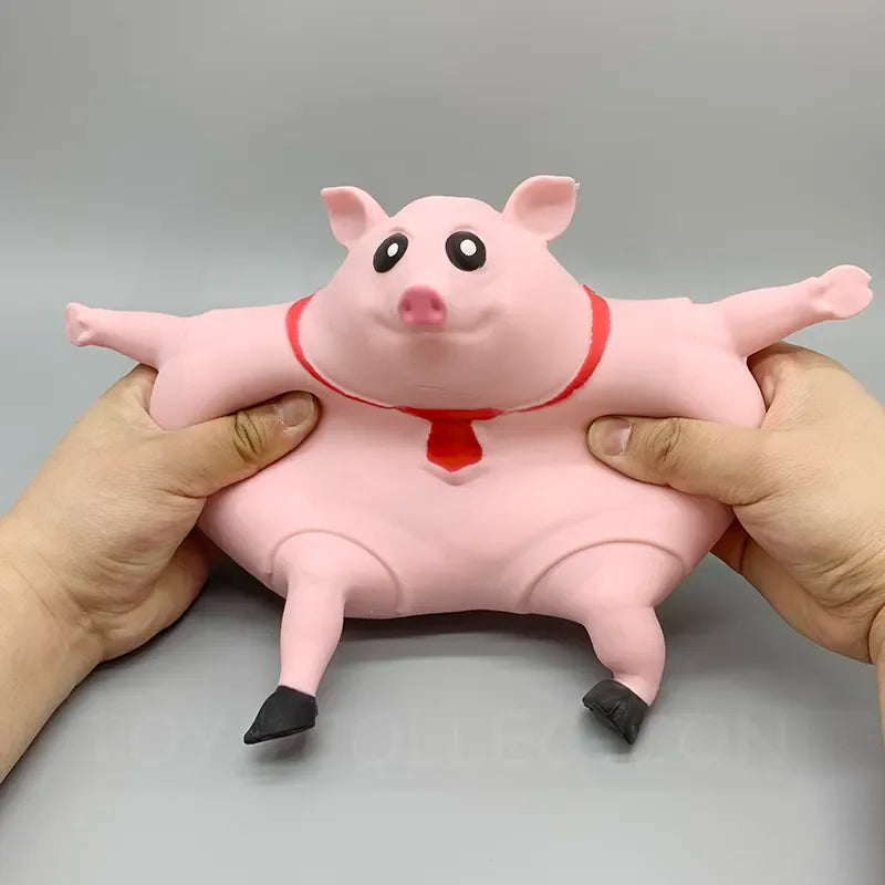 HKM-691027 Cute Anti-Stress Squeeze Pig Toy for Kids - Rubber Pig Decompression Stress Relief Toy